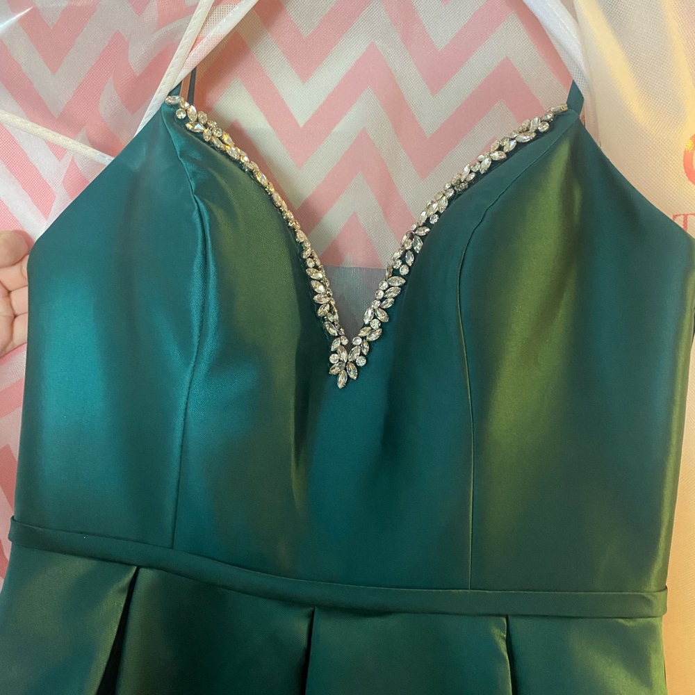 Clarisse Forest Green Prom Dress.